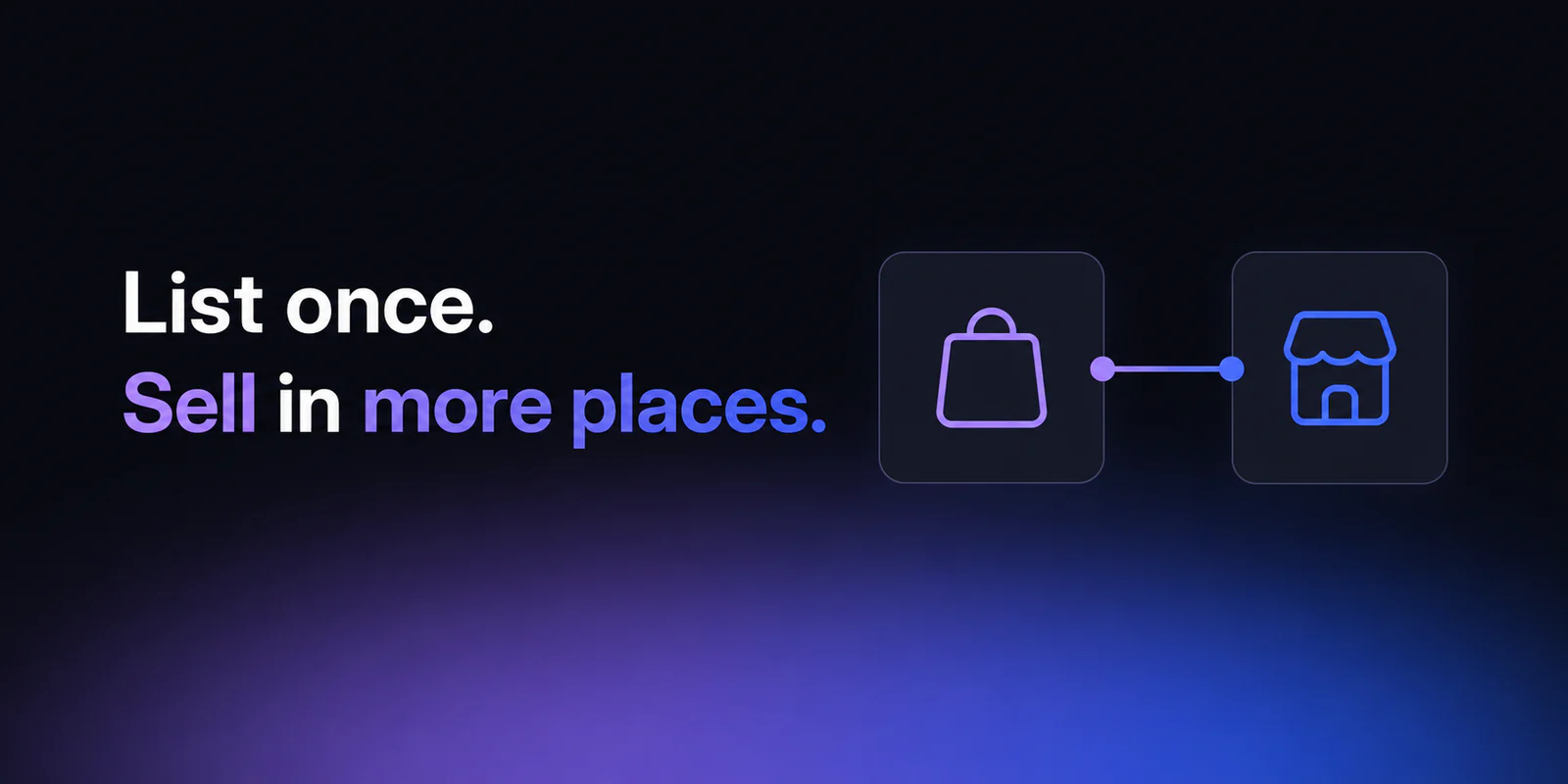 List once, sell in more places graphic for Australian cross-listing apps.