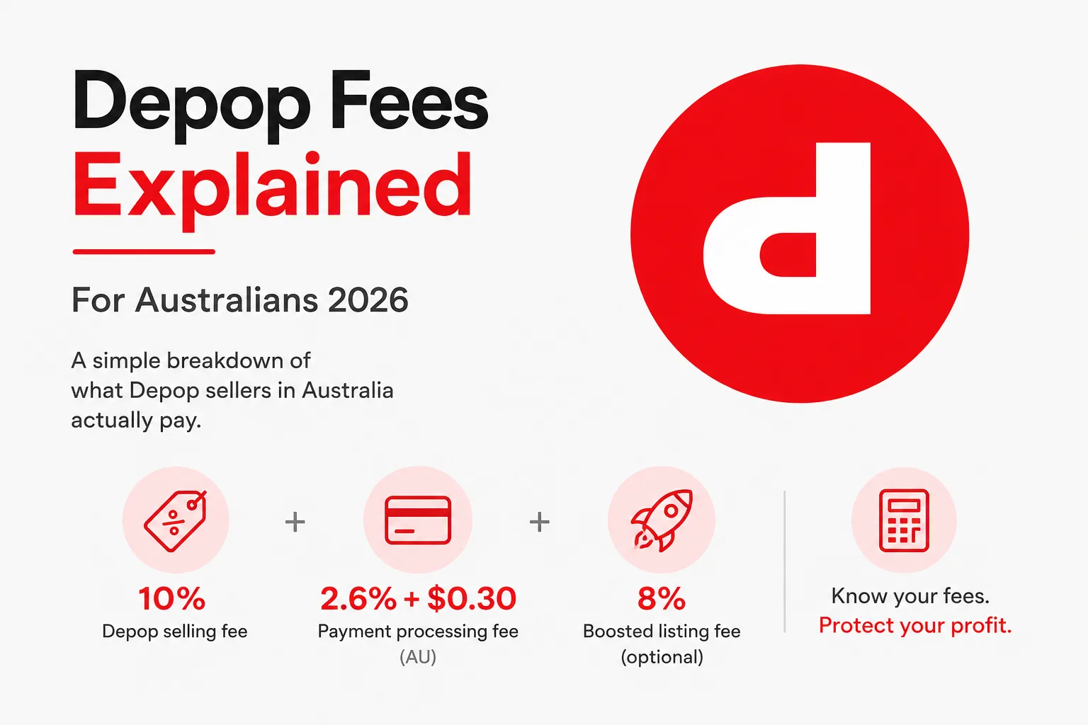 Depop fees explained for Australian sellers, including payment processing and optional boosting fees.